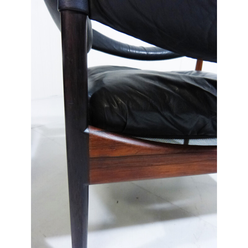 Paire de fauteuils danois "Modus" en cuir et palissandre, Christian VEDEL - années 60