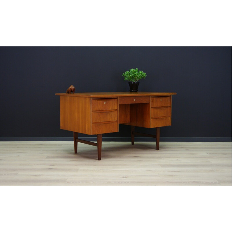 Vintage scandinavian teak desk - 1960s