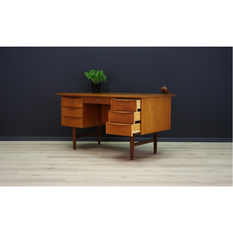 Vintage scandinavian teak desk - 1960s