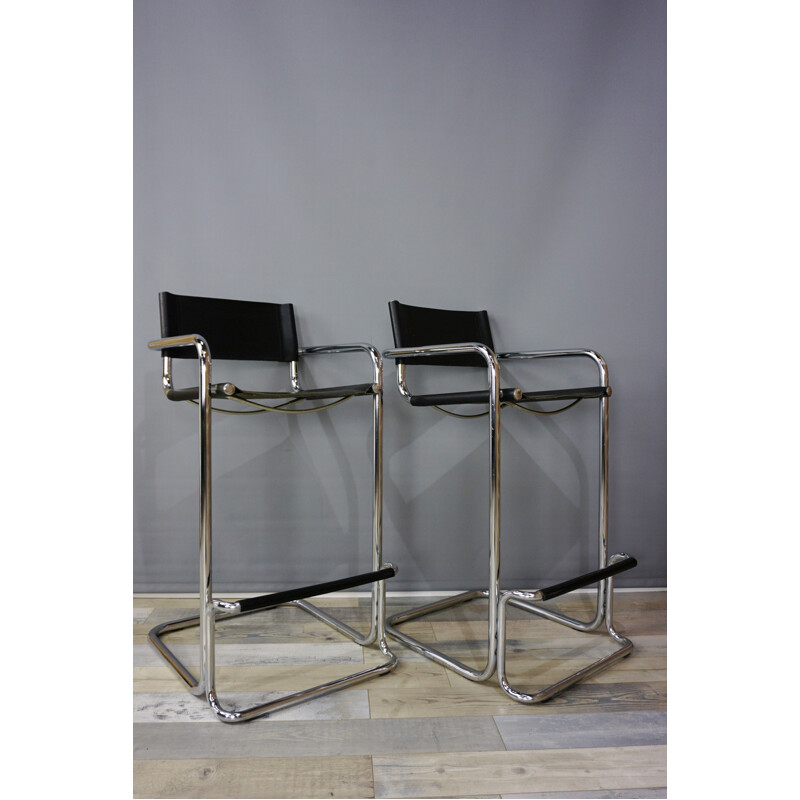 Set of 4 vintage stools by Mart Stam - 1970s