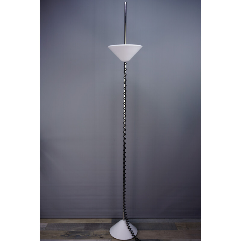 Lampadaire vintage italien blanc par Mauro Mazollo - 1970