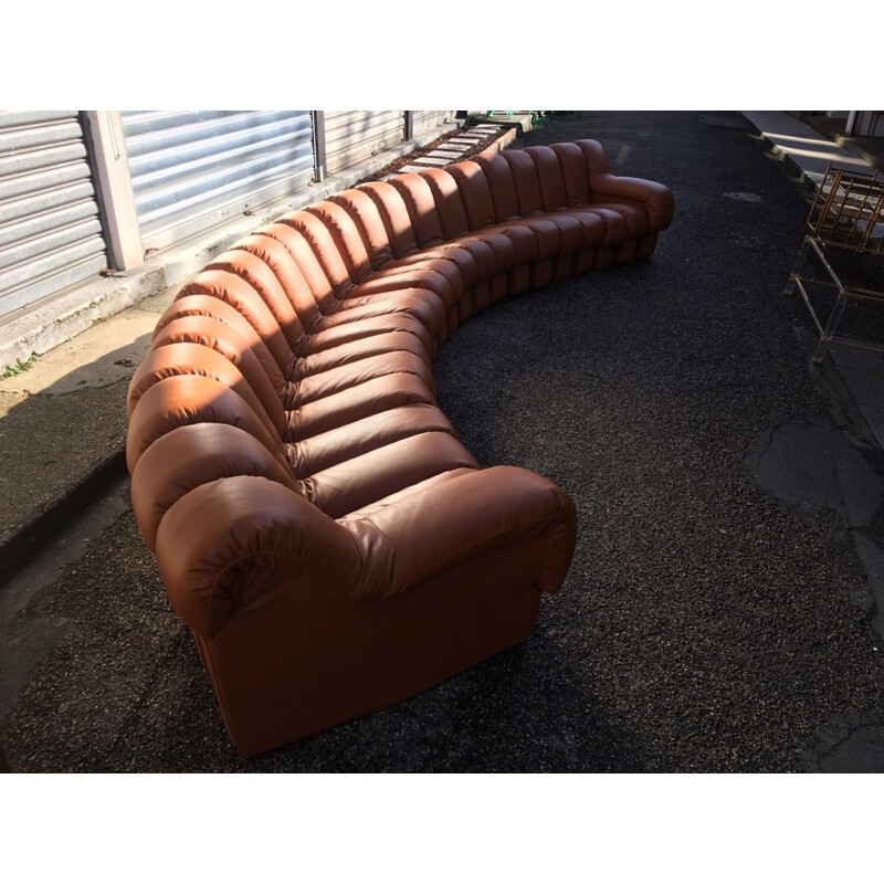 Vintage leather Sofa De Sede DS600 - 1960s