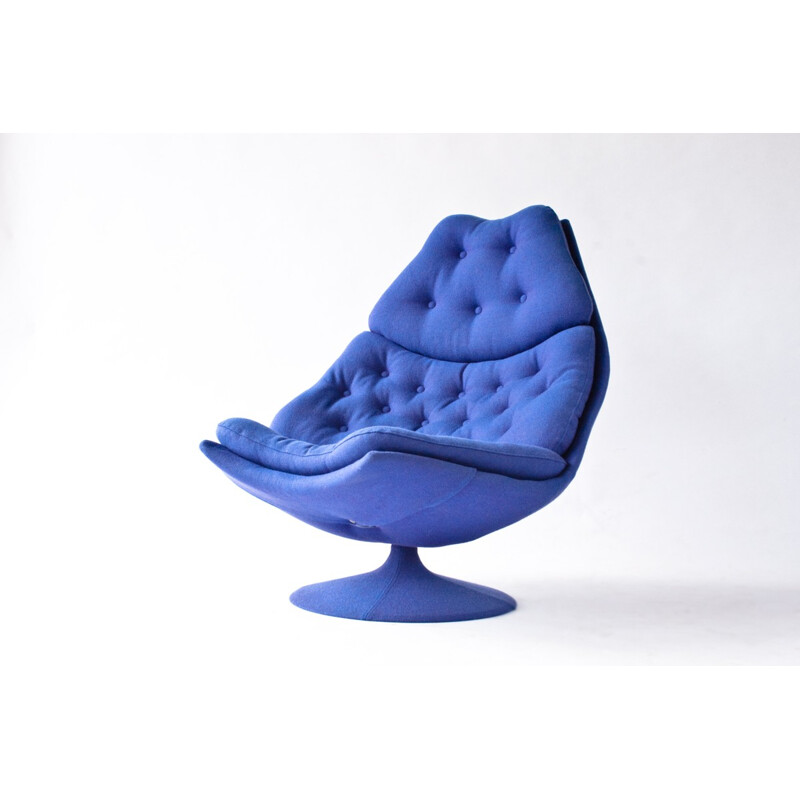 Blue F588 lounge chair, Geoffrey HARCOURT - 1980s