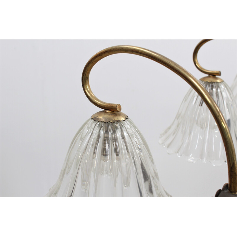 Grand lustre vintage en verre de Murano de Barovier & Toso - 1940