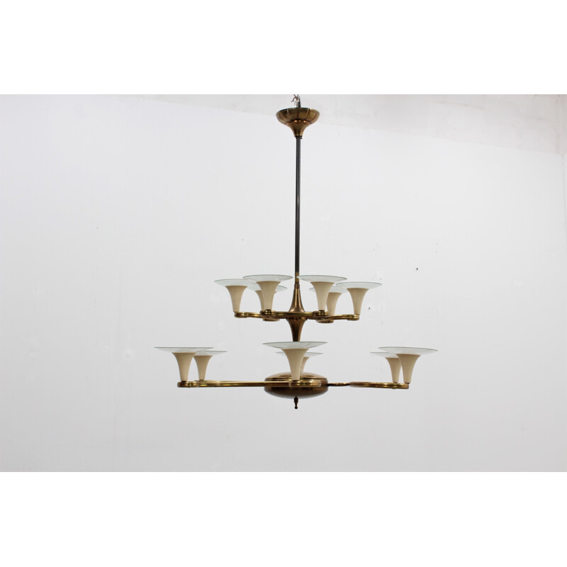 Italian vintage chandelier by Lumi - 1950s