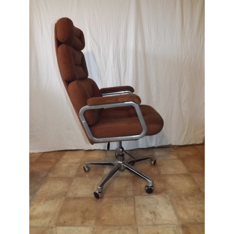 Vintage orange office armchair - 1970s