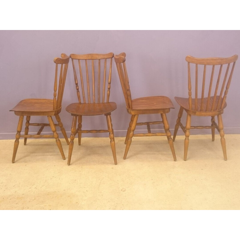 Set of four bistro chairs by Baumann - 1950s