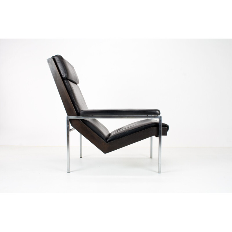 Lotus lounge chair in leather and metal, Rob PARRY - 1960s