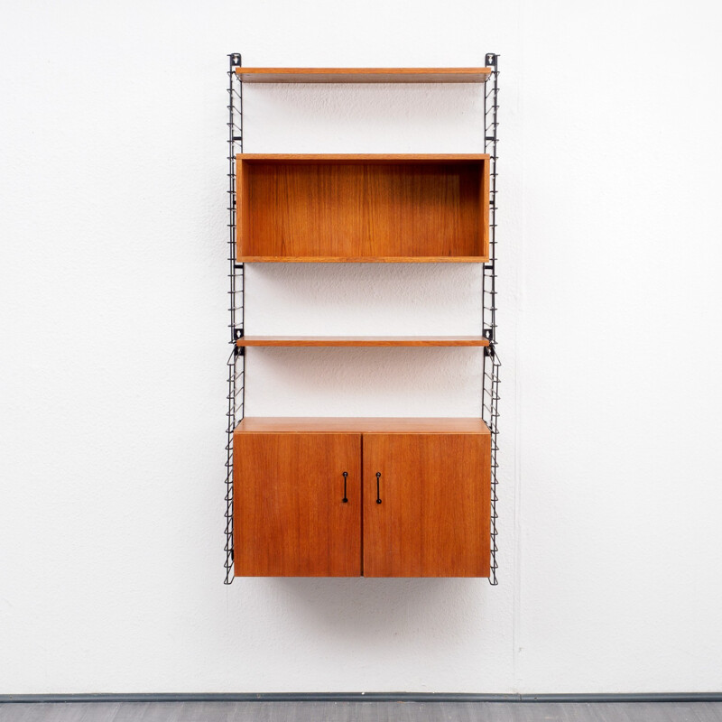 Shelving system in teak by Tomado for Musterring - 1960s