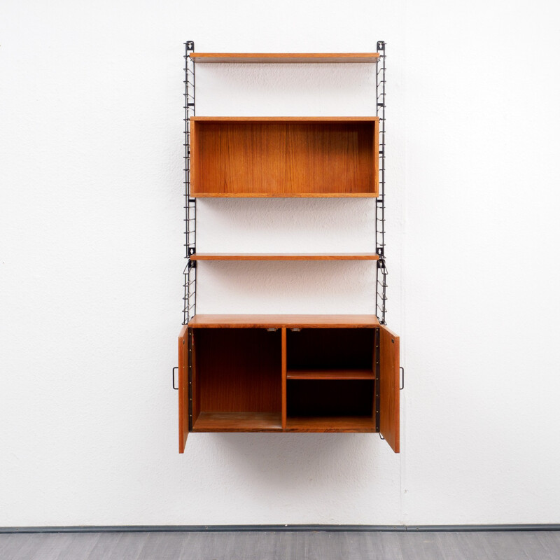 Shelving system in teak by Tomado for Musterring - 1960s