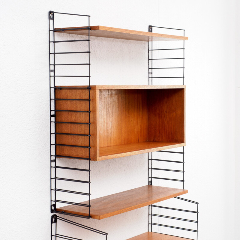 Shelving system in teak by Tomado for Musterring - 1960s