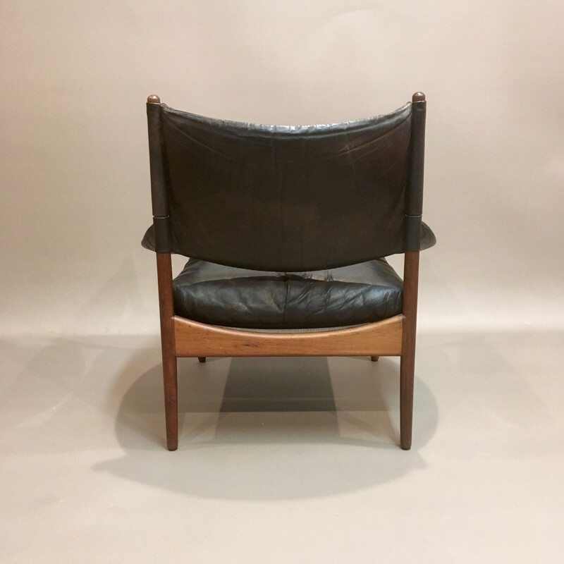 Armchair "Modus" in leather and rosewood by Kristian Solmer Vedel for Soren Willadsen - 1963