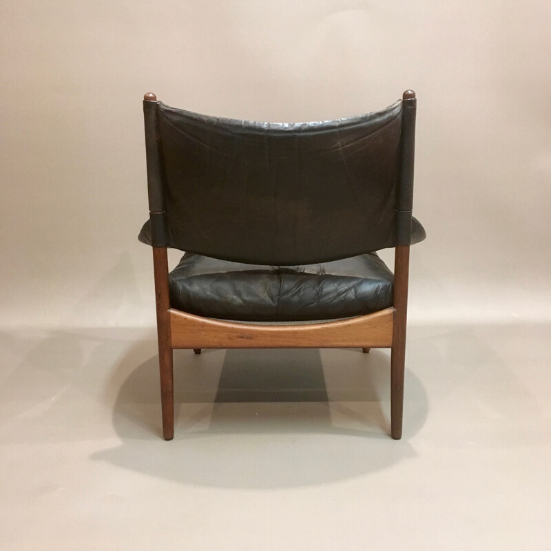 Fauteuil "Modus" en cuir et palissandre par Kristian Solmer Vedel pour Soren Willadsen - 1963