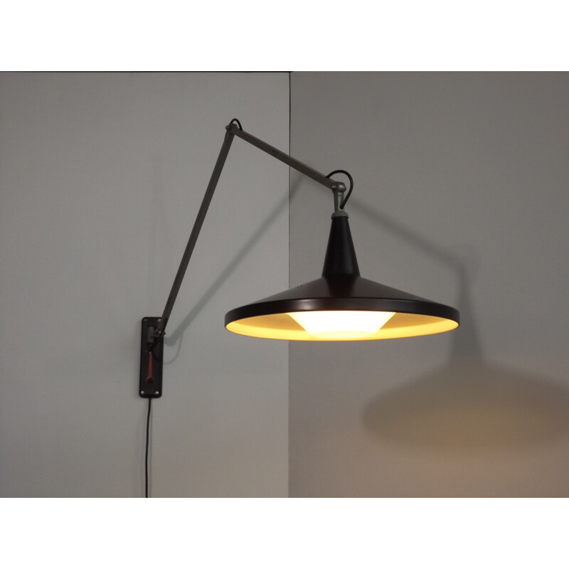 Vintage Panama wall lamp by Gispen for Wim Rietveld - 1950s