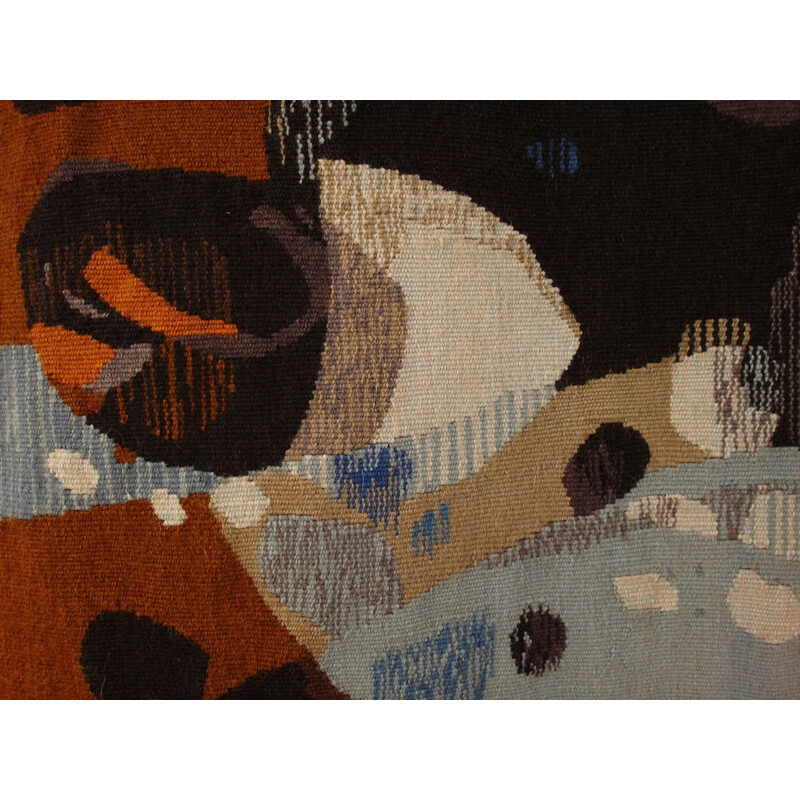Tapisserie en laine vintage par Robert Wogensky pour Tabard - 1960