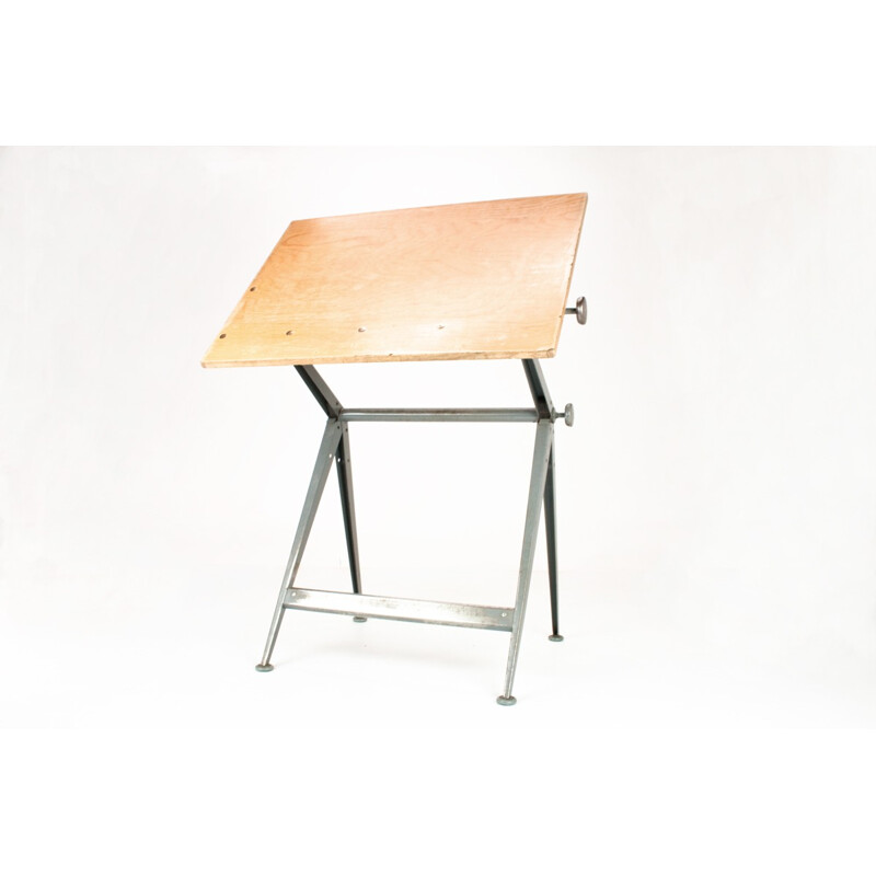 Drafting table in wood and metal, Friso KRAMER and Wim RIETVELD - 1960s