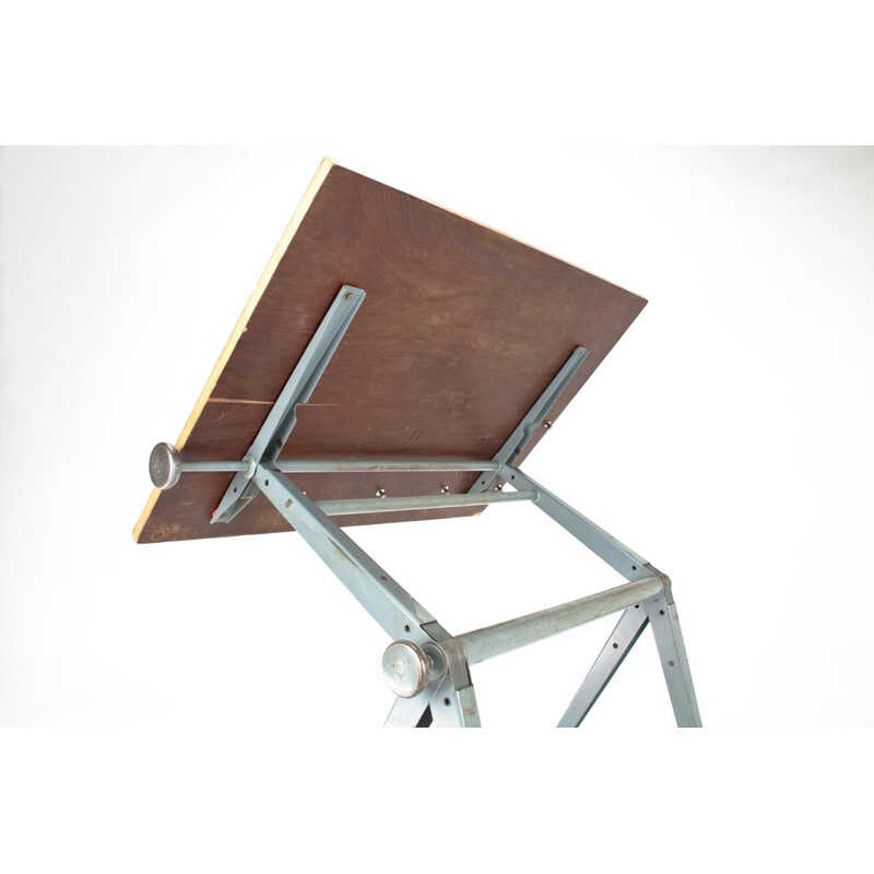 Drafting table in wood and metal, Friso KRAMER and Wim RIETVELD - 1960s