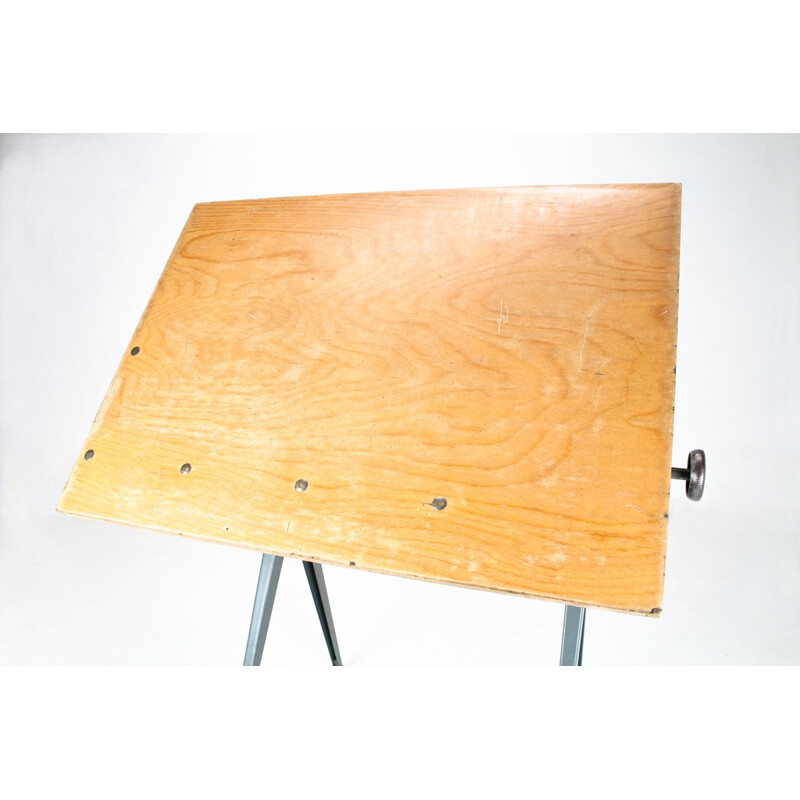 Drafting table in wood and metal, Friso KRAMER and Wim RIETVELD - 1960s