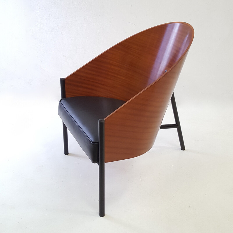 Vintage pratfall armchair in metal by Philipe Starck - 1980s