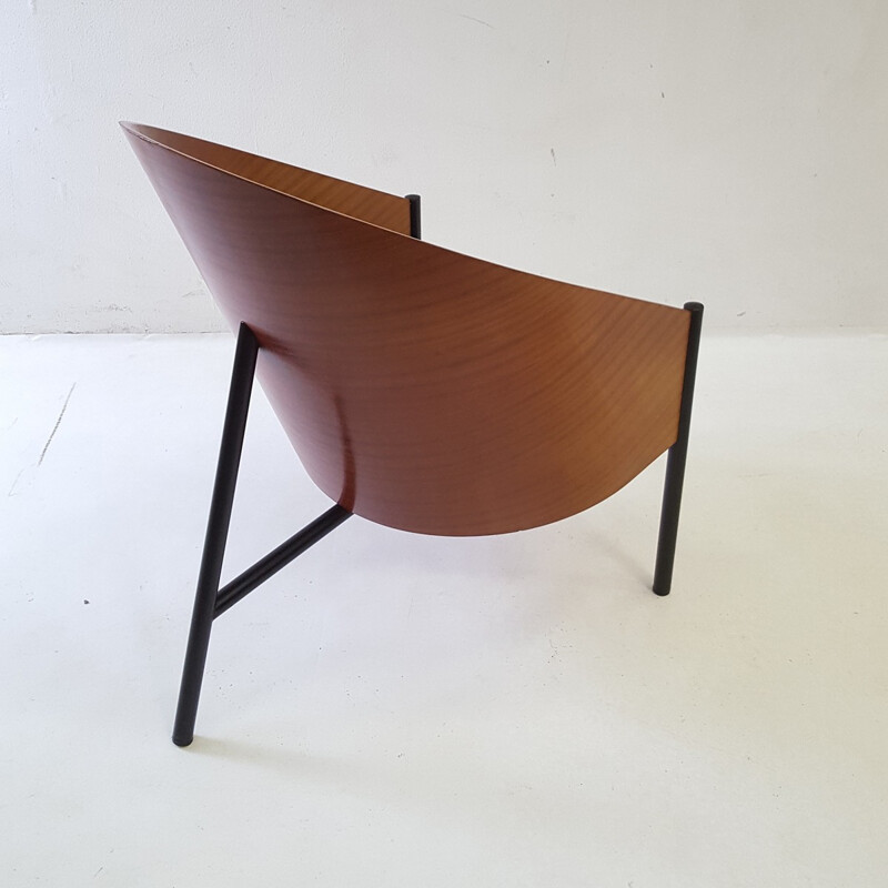 Vintage pratfall armchair in metal by Philipe Starck - 1980s