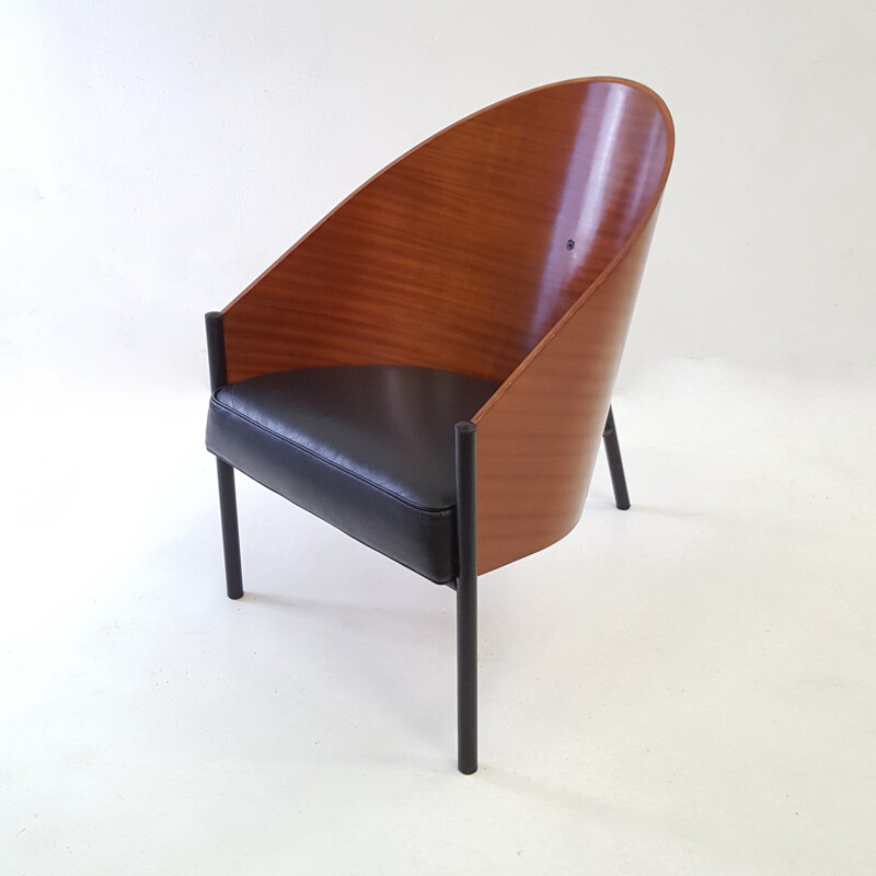 Vintage pratfall armchair in metal by Philipe Starck - 1980s