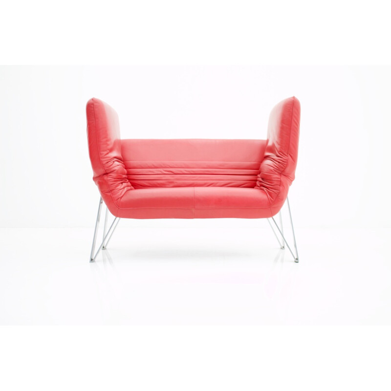 Vintage Red DS 142 Sofa by Wilfried Totzek for De Sede - 1980s