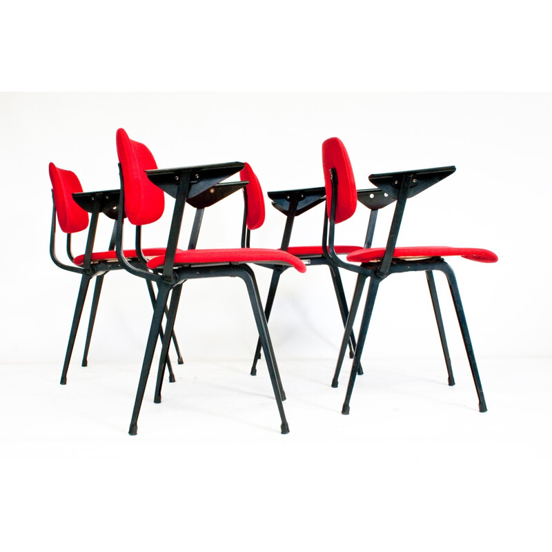 Set of 4 Revolt chairs, Friso KRAMER - 1950s