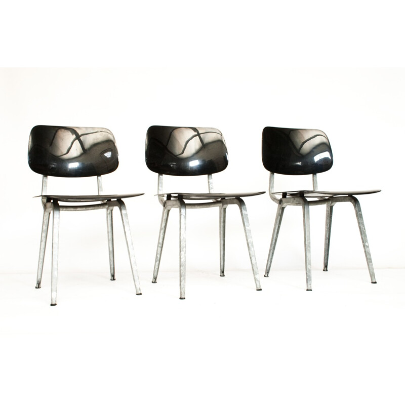 Ensemble de 3 chaises vintage "Revolt", Friso KRAMER - années 90