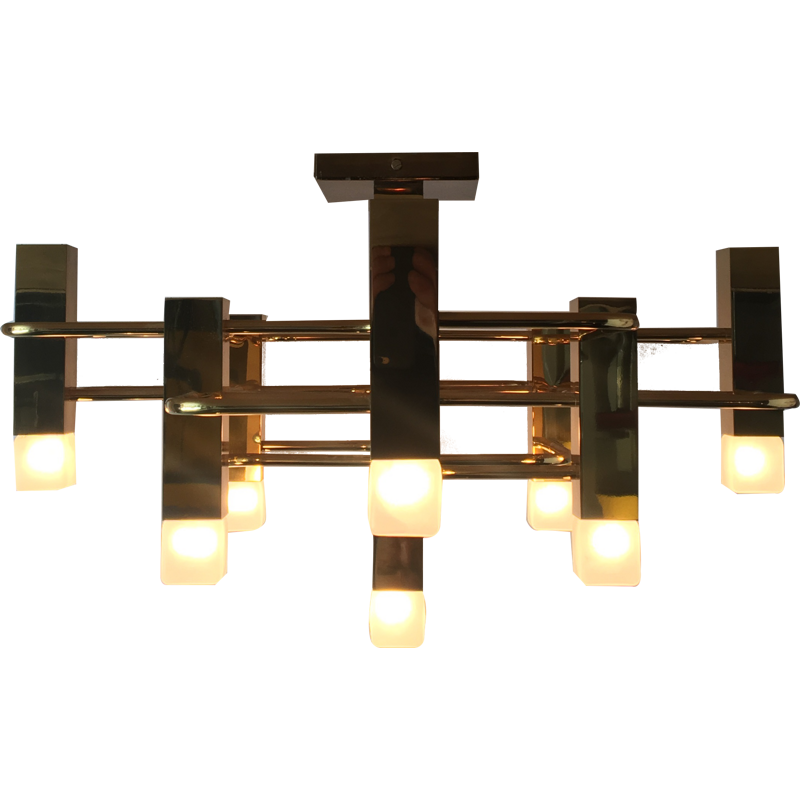 Vintage chandelier by Gaetano Sciolari - 1970s