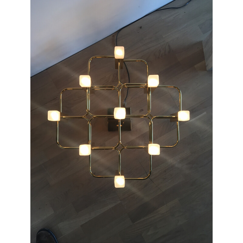 Vintage chandelier by Gaetano Sciolari - 1970s