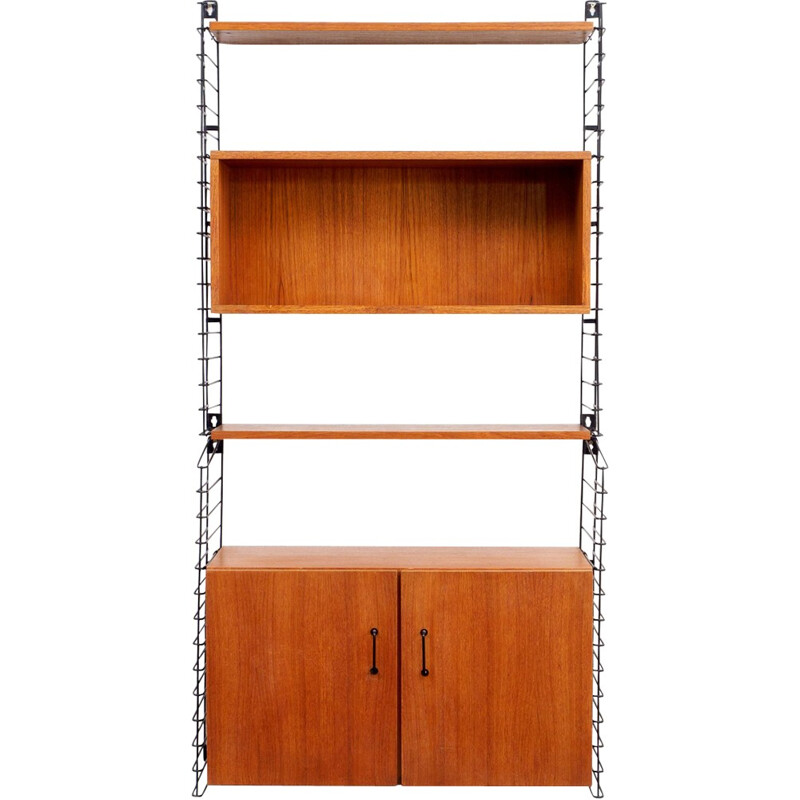 Shelving system in teak by Tomado for Musterring - 1960s