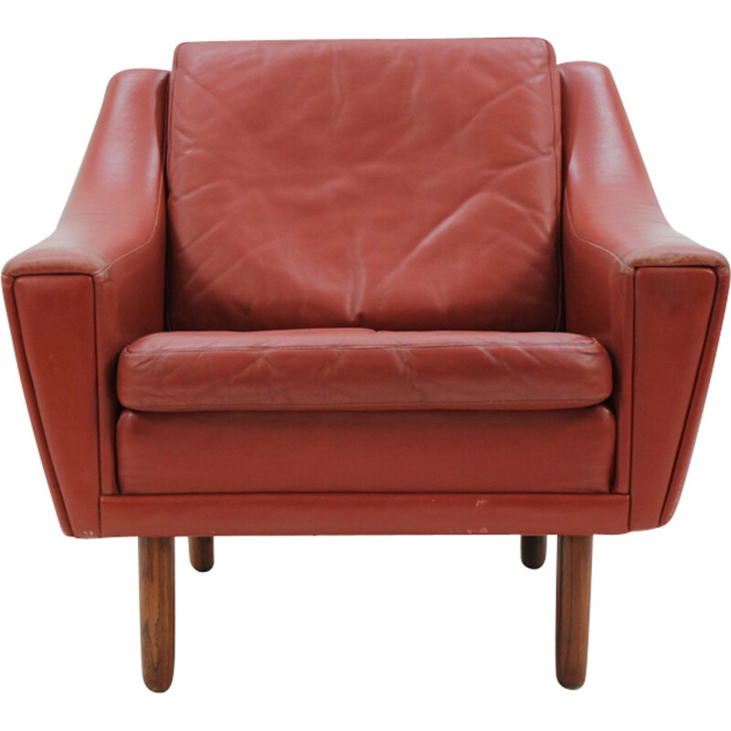 Fauteuil Lounge Vintage Danois en Palissandre - 1960