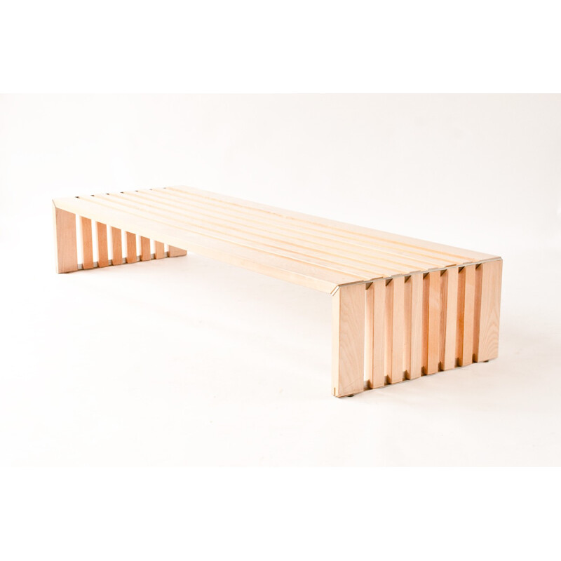 Oakwood bench by Walter ANTONIS - 1970s