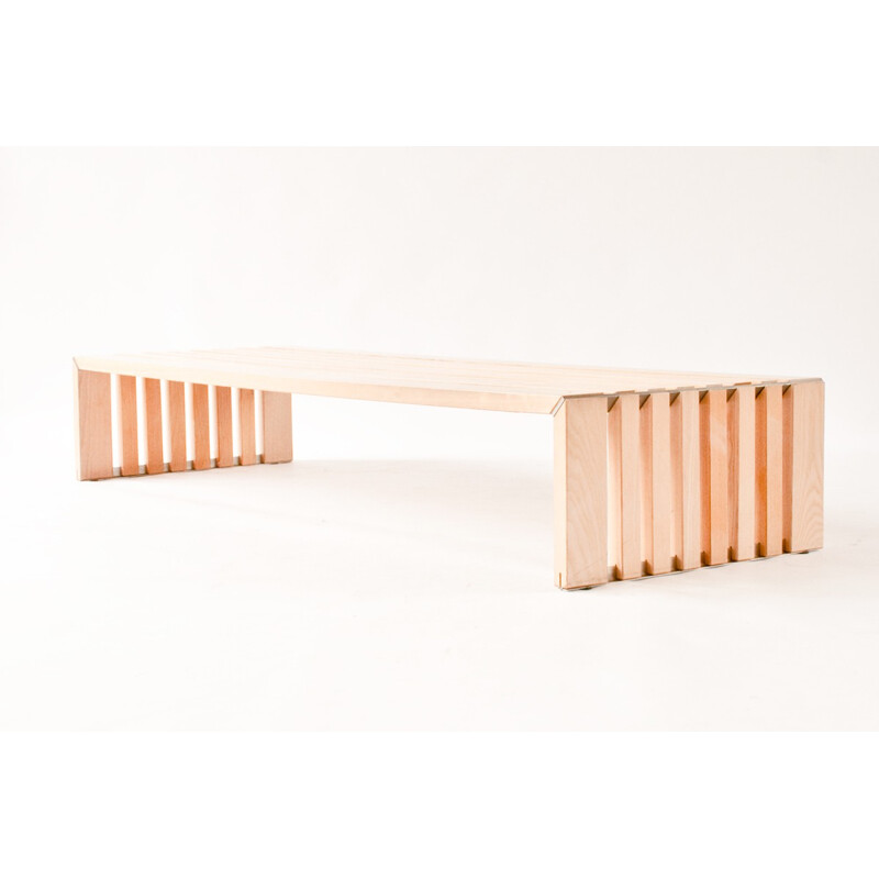 Oakwood bench by Walter ANTONIS - 1970s