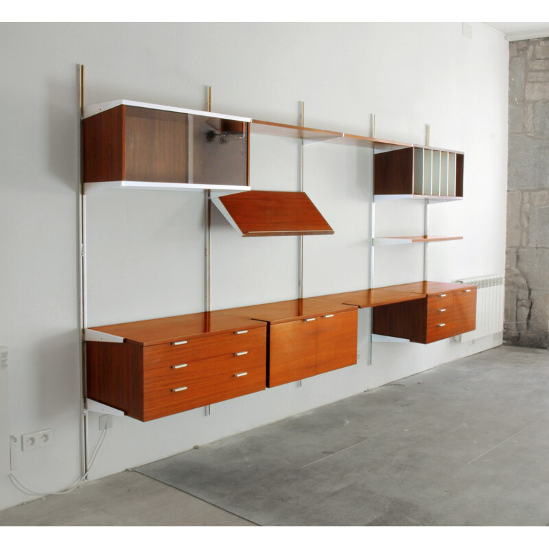 Vintage set of modular wall unit by Nelsson for CSS Mobilier International by Nelsson - 1970s