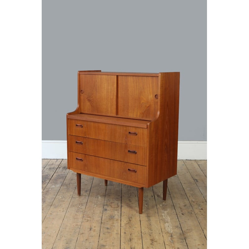 Vintage Danish Teak Secretaire - 1960s