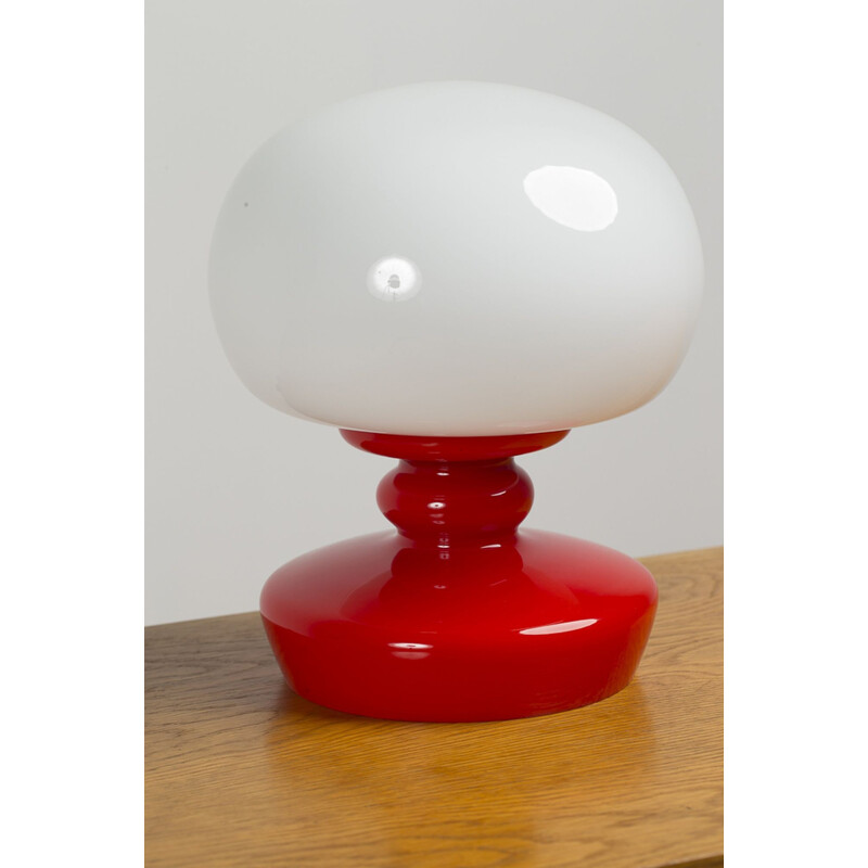 Vintage opaline glass table lamp - 1960s