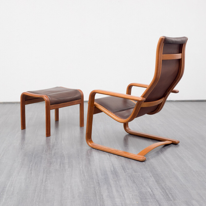 Lounge chair Scandinave "lamello", Yngve EKSTRÖM - années 50
