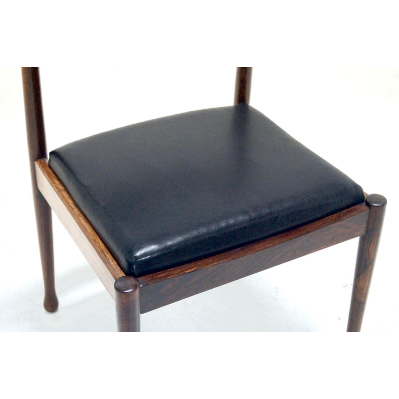 Suite de 3 chaises à repas en palissandre - 1960