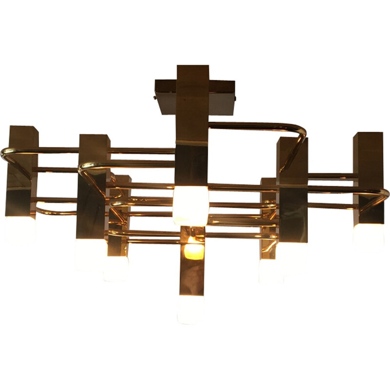 Vintage chandelier by Gaetano Sciolari - 1970s