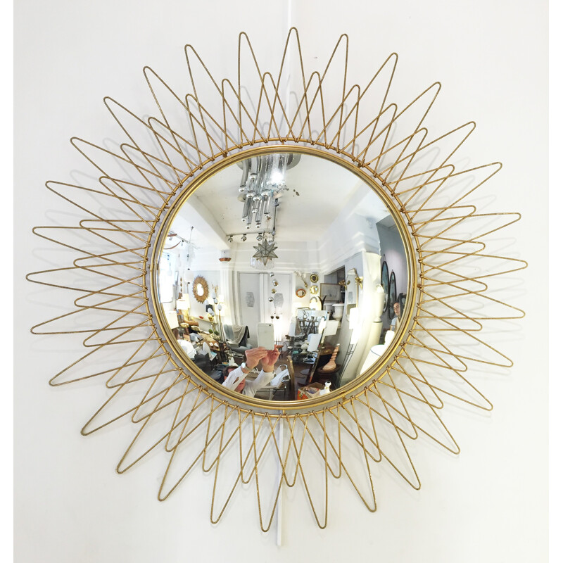 Vintage french sun mirror - 1950s