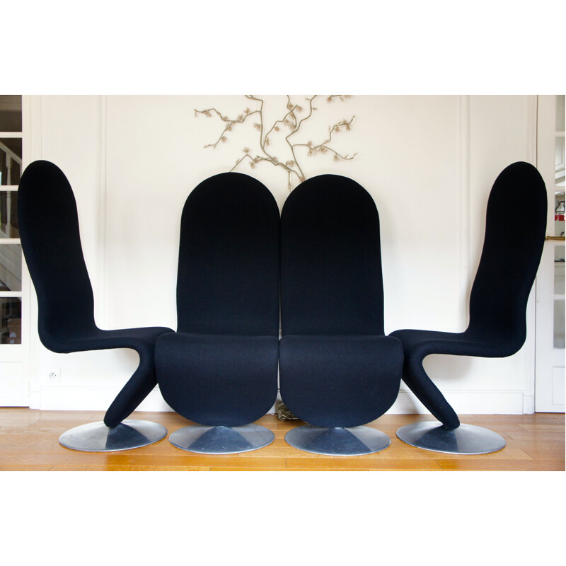 Set of 4 armchairs by Verner Panton - 1970s