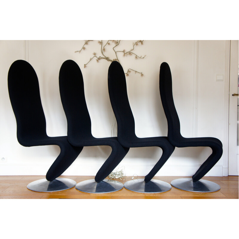 Set of 4 armchairs by Verner Panton - 1970s