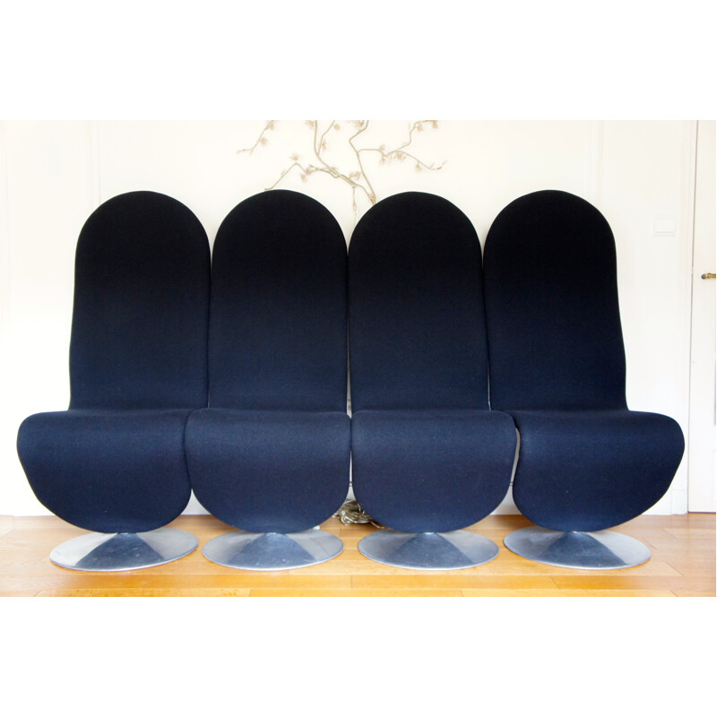 Set of 4 armchairs by Verner Panton - 1970s