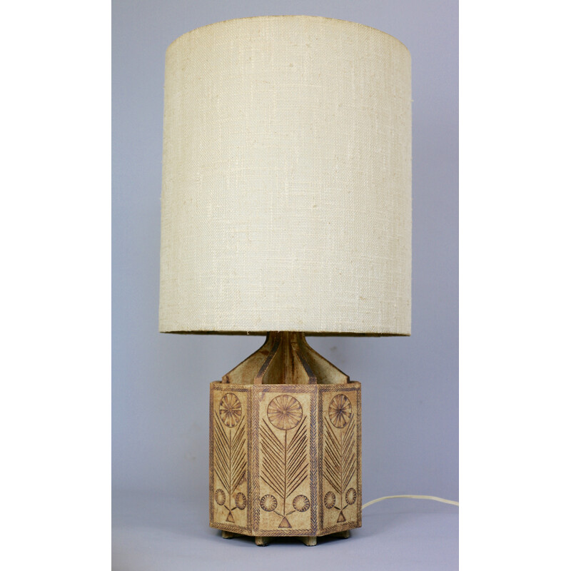 Vintage ceramic lamp by Roger Capron - 1960s