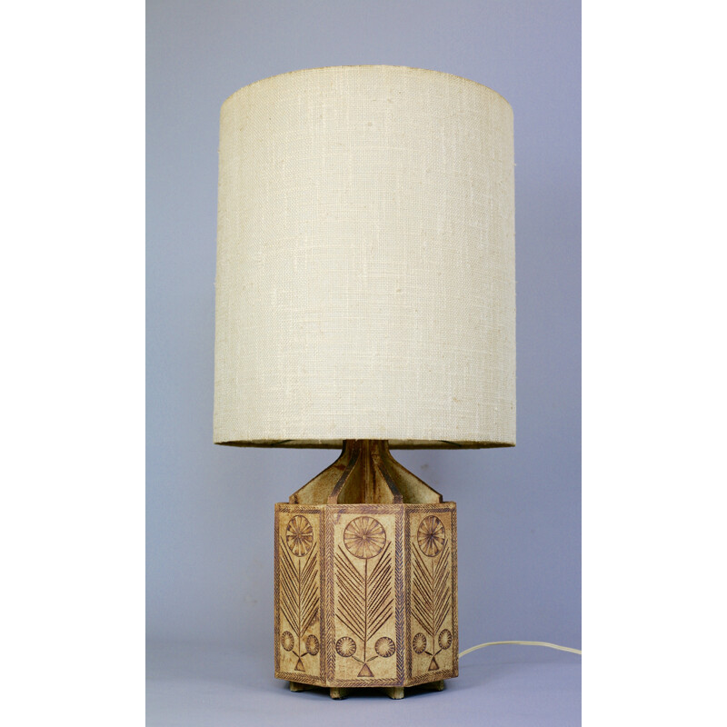 Vintage ceramic lamp by Roger Capron - 1960s