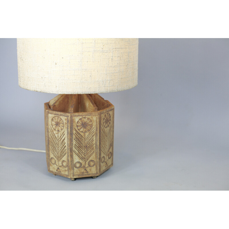 Vintage ceramic lamp by Roger Capron - 1960s