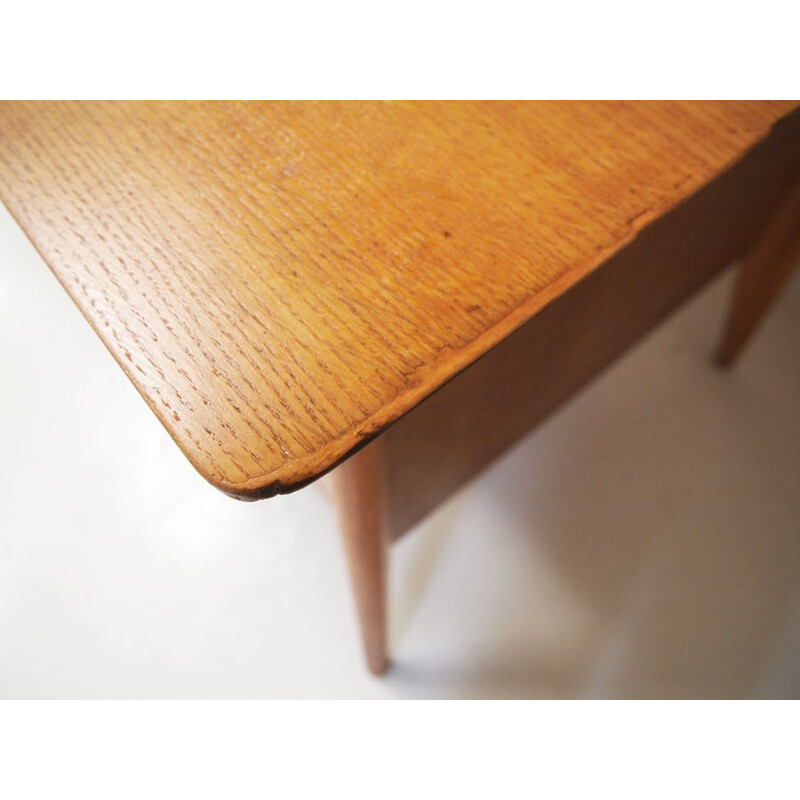 English vintage desk in light oak - 1950s