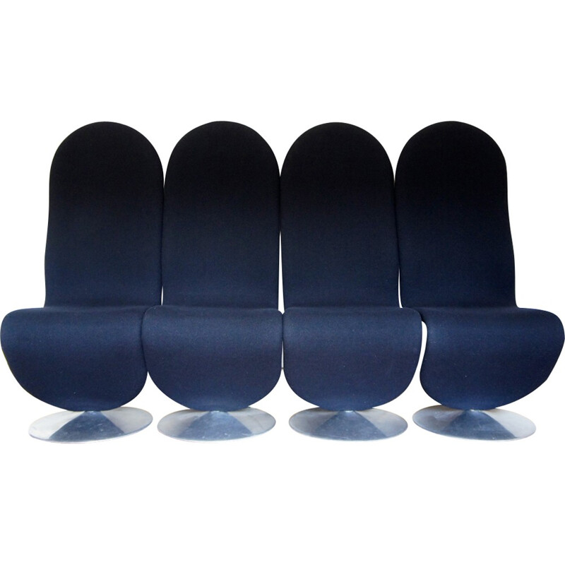 Set of 4 armchairs by Verner Panton - 1970s