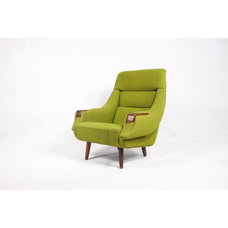 Grüner Vintage-Sessel aus Palisanderholz von H.W. Klein - 1960